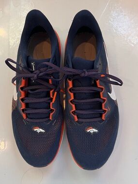 Nike React Element 55 Denver Broncos Men’s Shoes Size 10 Navy Orange NFL